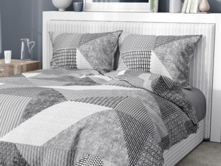 Bavlnené posteľné obliečky - vzor 807 kombinácia sivého vzorovania
