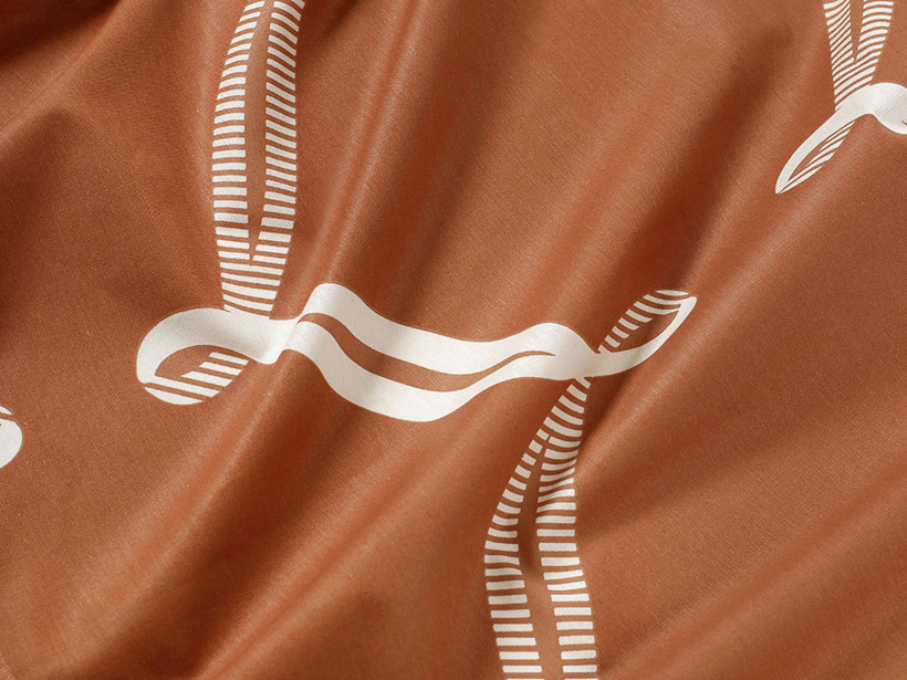 Bavlnené plátno Deluxe - dizajnové laná na škoricovom