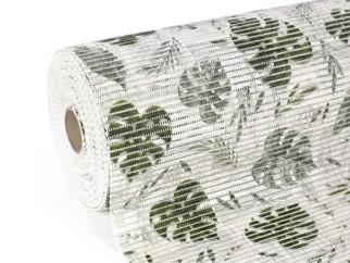 Kúpeľňová penová rohož - vzor 10 tropické listy - metráž - šírka 65 cm