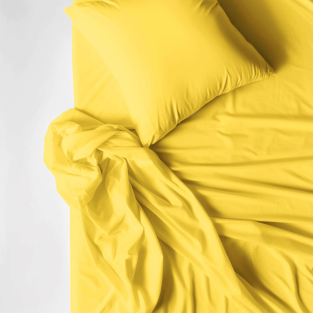 Bavlnené posteľné obliečky - žlté staré