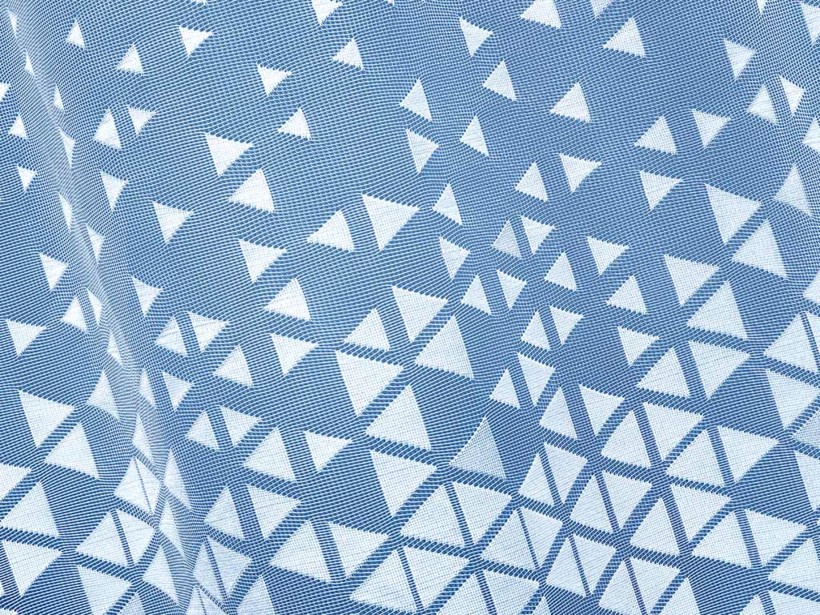 Žakárová záclona - geometrické trojuholníčky - metráž