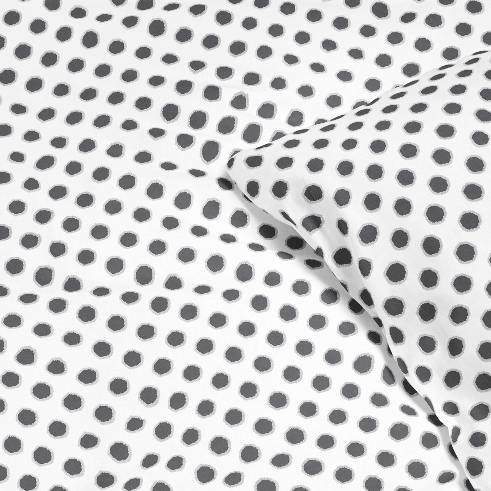 Bavlnené posteľné obliečky - sivé dizajnové bodky