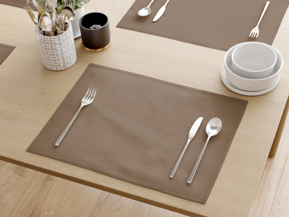 Prestieranie na stôl 100% bavlnené plátno - hnedé - sada 2ks