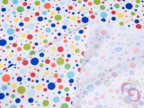 Bavlnené plátno SIMONA - vzor 386 farebné bodky
