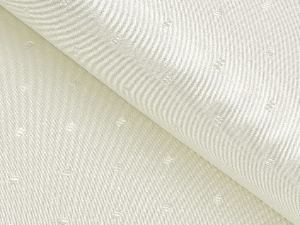 Teflónová látka na obrusy - vanilková s lesklými obdĺžničky