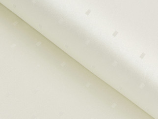 Teflónová látka na obrusy - vanilková s lesklými obdĺžničky - šírka 160 cm