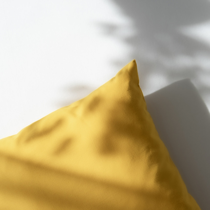 Bavlnená obliečka na vankúš - medovo žltá